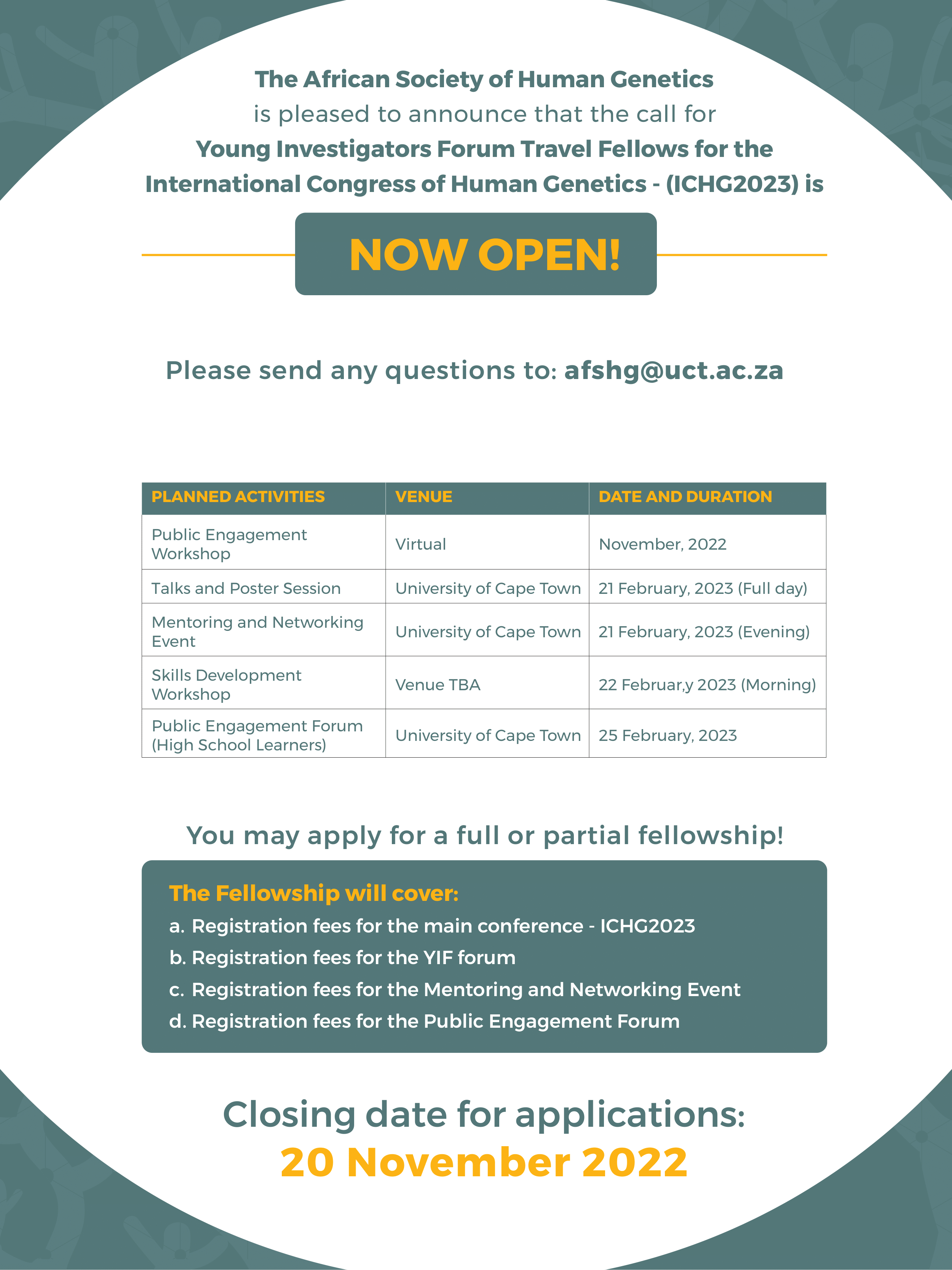 Young Investigator Travel Fellowship Applications Afshgmeetings